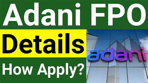 Adani Enterprises Fpo Details Adani Enterprises Fpo Gmp Date