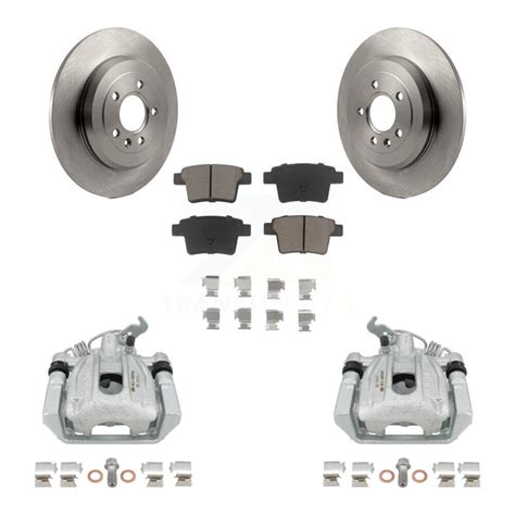 Transit Auto Rear Disc Brake Caliper Rotors And Ceramic Pads Kit For