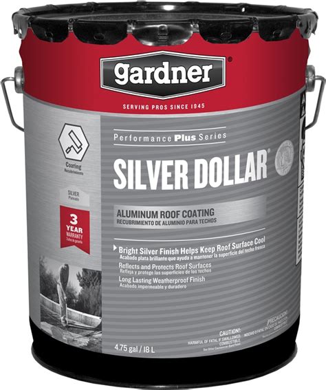 Gardner Gibson Silver Dollar Super Bright Fibered Aluminum Roof Coating