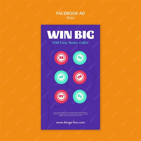 Free PSD | Flat design bingo game template
