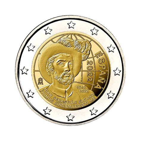 1 moneda x ESPAÑA 2 EUROS 2022 ELCANO V CENTENARIO DE LA VUELTA AL