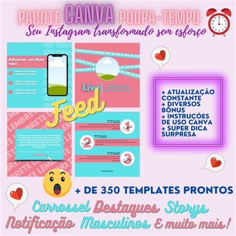 Pacote Canva Poupa Tempo Fabiane Santos Hotmart