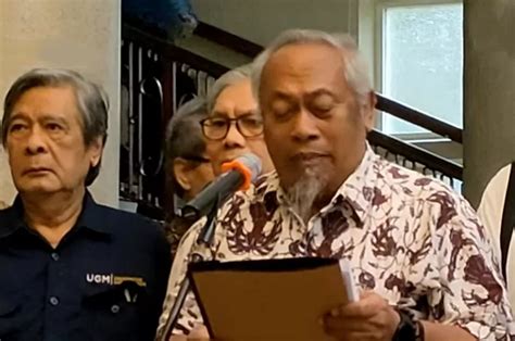 Petisi Bulaksumur Dituding Partisan Prof Koentjoro Tersinggung