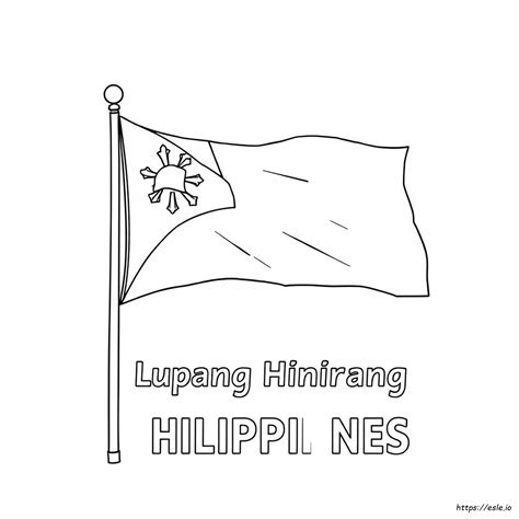 Worksheet Printable Philippine Flag Coloring Page