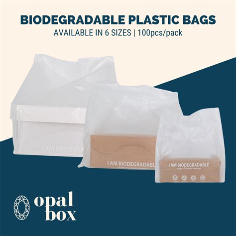 Opal Box Cassava Plastic Bags Biodegradable Bag For Cakes And Pastry