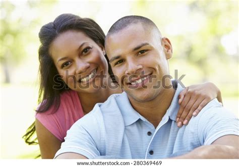 Portrait Romantic Young African American Couple Stock Photo Edit Now