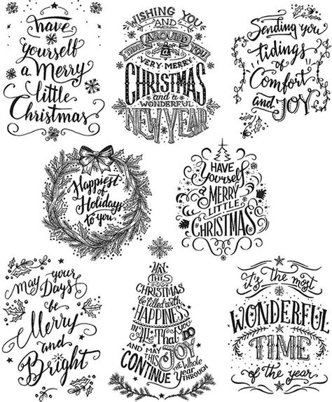 Amazon Greetings Silicone Clear Seal Merry Christmas Rubber Stamps