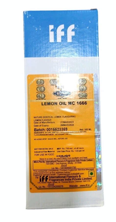 Iff Lemon Flavor Oil At Rs Box Lemon Essence In Guwahati Id