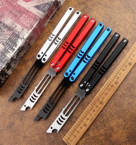 Portable Folding Butterfly Knife CSGO Balisong Trainer Stainless Steel