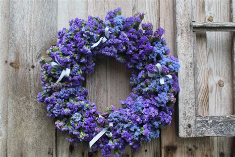 Purple Statice Flower Arrangements Wreath Crafts Wreaths