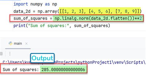 NumPy Sum Of Squares In Python 6 Methods Python Guides