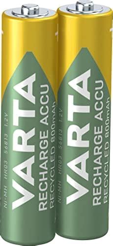 VARTA Piles Rechargeables AAA Lot De 2 Recharge Accu Recycled 800