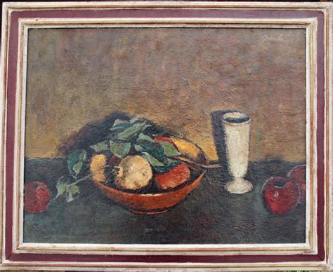 Proantic Tableau XX Nature Morte Signé Janebé