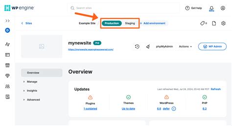 sites  environments support center