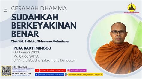 CERAMAH DHAMMA BERSAMA YM SIRIRATANO MAHATHERA Vihara Buddha