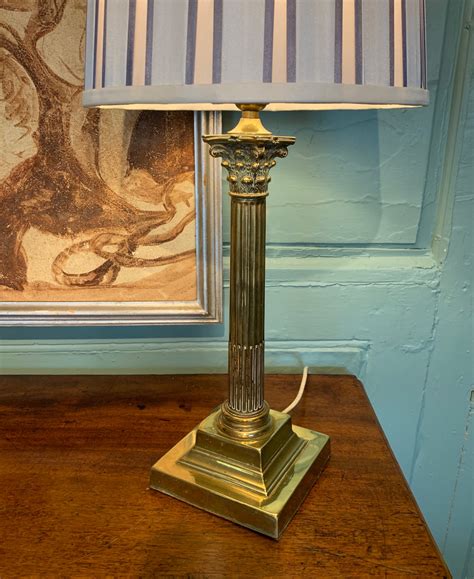 Antique Brass Corinthian Column Table Lamp Sellingantiques Co Uk