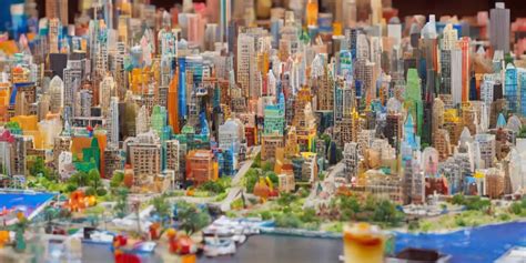 A Model Of Manhatten Constructed Out Of Fast Food Stable Diffusion