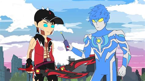 Titan Boboiboy Jadi Mainan Remot Control Ultraman Ginga Pesual Biru