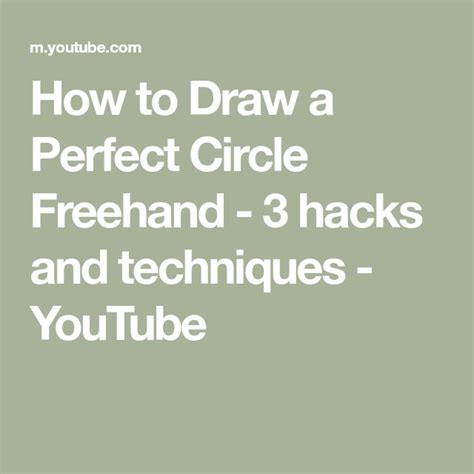 How To Draw A Perfect Circle Freehand Hacks And Techniques