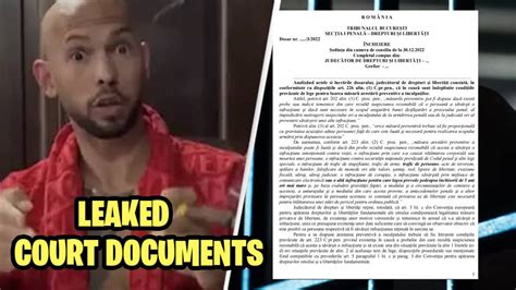 ANDREW TATE Court Case Documents LEAKED LATEST UPDATE YouTube