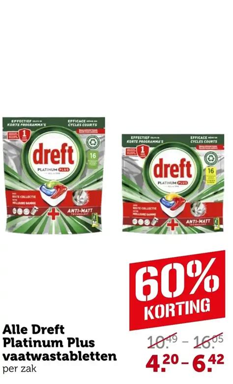 Alle Dreft Platinum Plus Vaatwastabletten Aanbieding Bij Coop