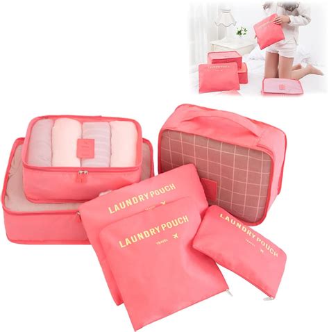 Packing Cubes 6 Set Travel Storage Bags Multifunctional Clothing