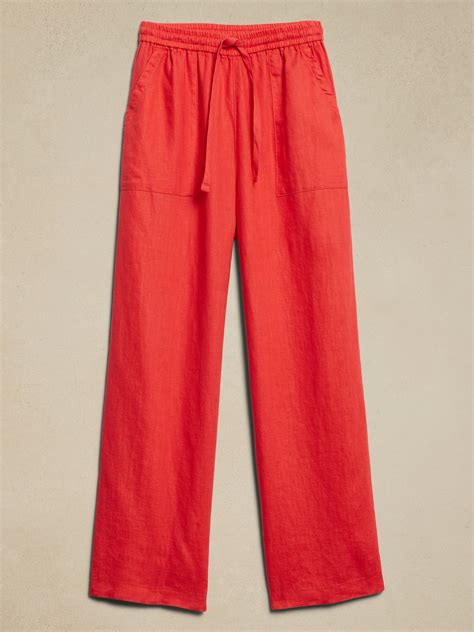 Linen Pull On Pant Banana Republic