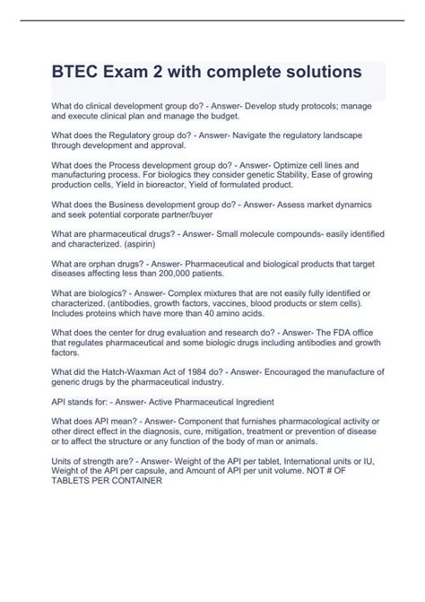 btec exam   complete solutions btec stuvia