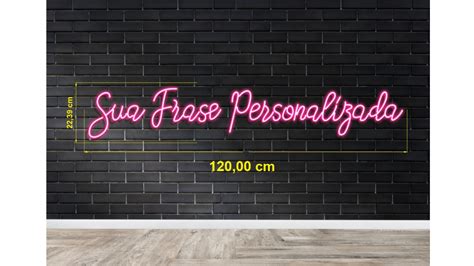 Neon De Led Frase Personalizada Multicom Comunicação Visual Neon Led Acrílico Pix