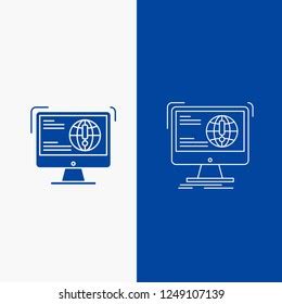 Information Content Development Website Web Line Stock Vector Royalty