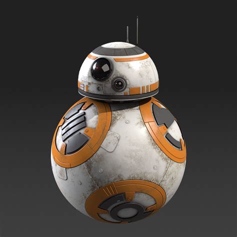 BB 8 星球大战机器人简单索具 3D模型 19 max fbx obj 3dm Free3D