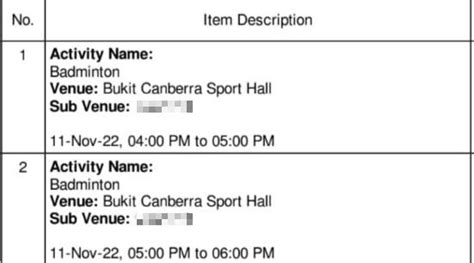 Nov Bukit Canberra Sport Hall Badminton Court Sports Equipment