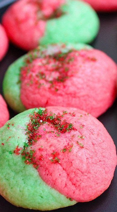 Red And Green Sugar Cookies Christmas Desserts Treats Christmas