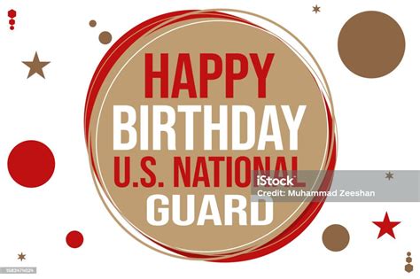 Happy Birthday United States National Guard Modern Patriotic Background