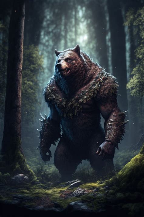 Werebear in 2023 | Fantasy creatures art, Mythical creatures art, Bear art