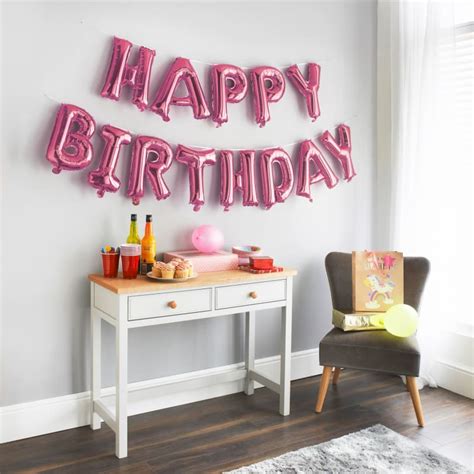 Metallic Happy Birthday Balloon Set Pink Partyware Bandm Stores