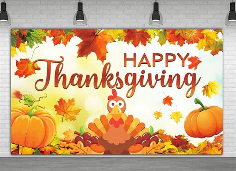 Amazon Large Happy Thanksgiving Banner Backdrop Thanksgiving