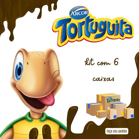 Kit 6 Caixas Tortuguita Chocolate Sabores Variados Doce Festa Docinhos