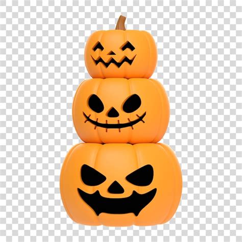 Premium Psd Jack O Lantern Pumpkins Isolated On White Background