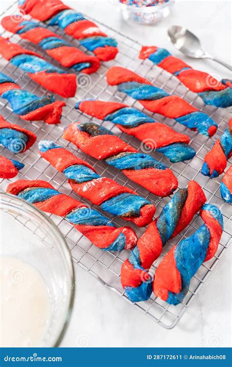 Patriotic Cinnamon Twists Stock Image Image Of Holiday