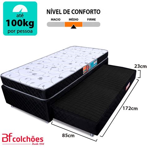 Cama Box Solteiro Colch O D Bicama Colch O Espuma Bf Colch Es