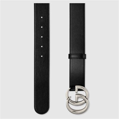 gg marmont belt  black leather gucci