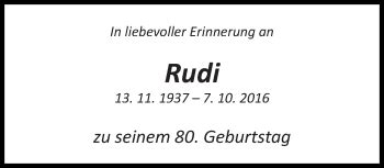 Traueranzeigen Von Rudi Zeit Des Gedenkens De