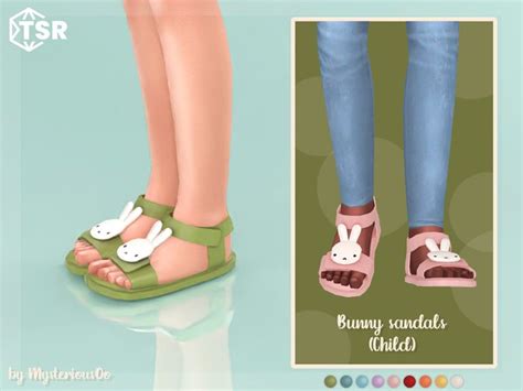 The Sims Resource - Bunny sandals Child | Kids sandals, Sims 4 children ...