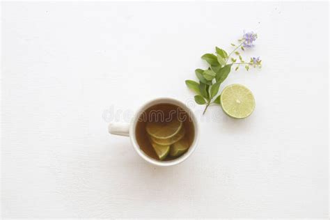 Herbal Healthy Drinks Honey Lemon Tea for Sore Throat Stock Image ...