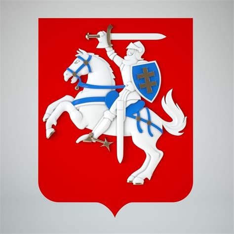 coat of arms of Lithuania 3D model 3D printable | CGTrader