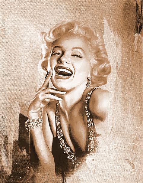 Marilyn Monroe Sepia Art 45t Painting By Gull G Fine Art America