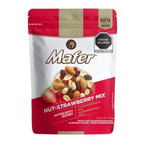 Mezcla De Cacahuate Mafer Con Semillas Y Fresa 90 G Walmart