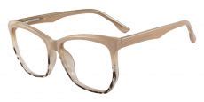 Cassie Geometric Eyeglasses Frame Nude Leopard Women S Eyeglasses Payne Glasses