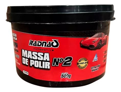 Massa De Polir Tira Riscos Pasta N02 Extra Fina Branca 500g